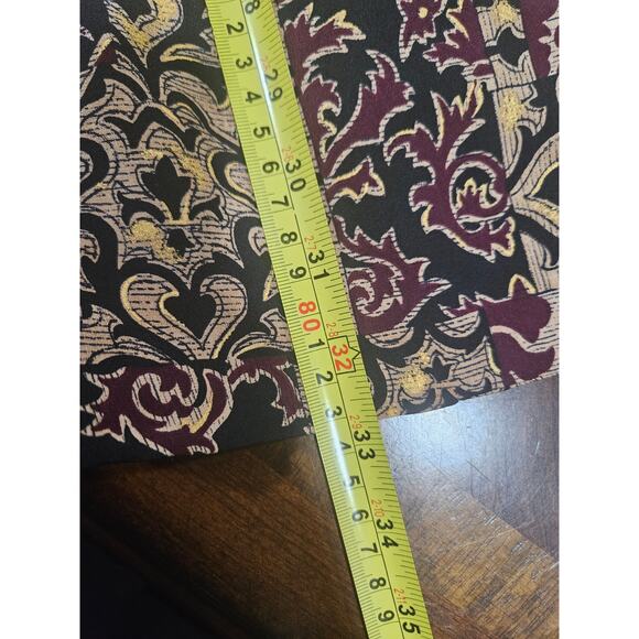 Dana Buchman 100% Silk Boho Paisley Tunic Top Mob Wife Dark Romantic Women’s XL - Picture 6 of 6